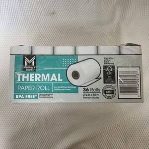 2 - 1/4" (57mm) 2.25" Inches x 85' Feet (36 Rolls) Cash Register Thermal Paper